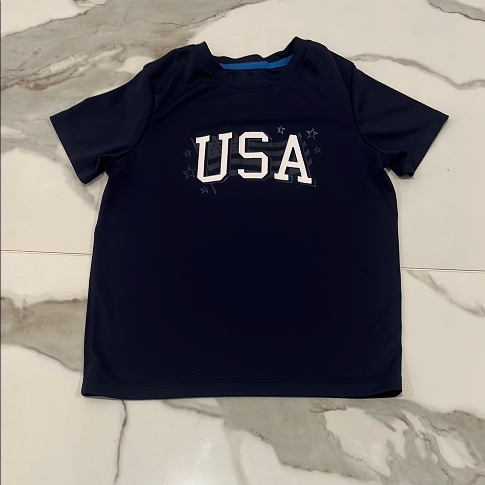 All in Motion Blue Short Sleeve Tee USA Design